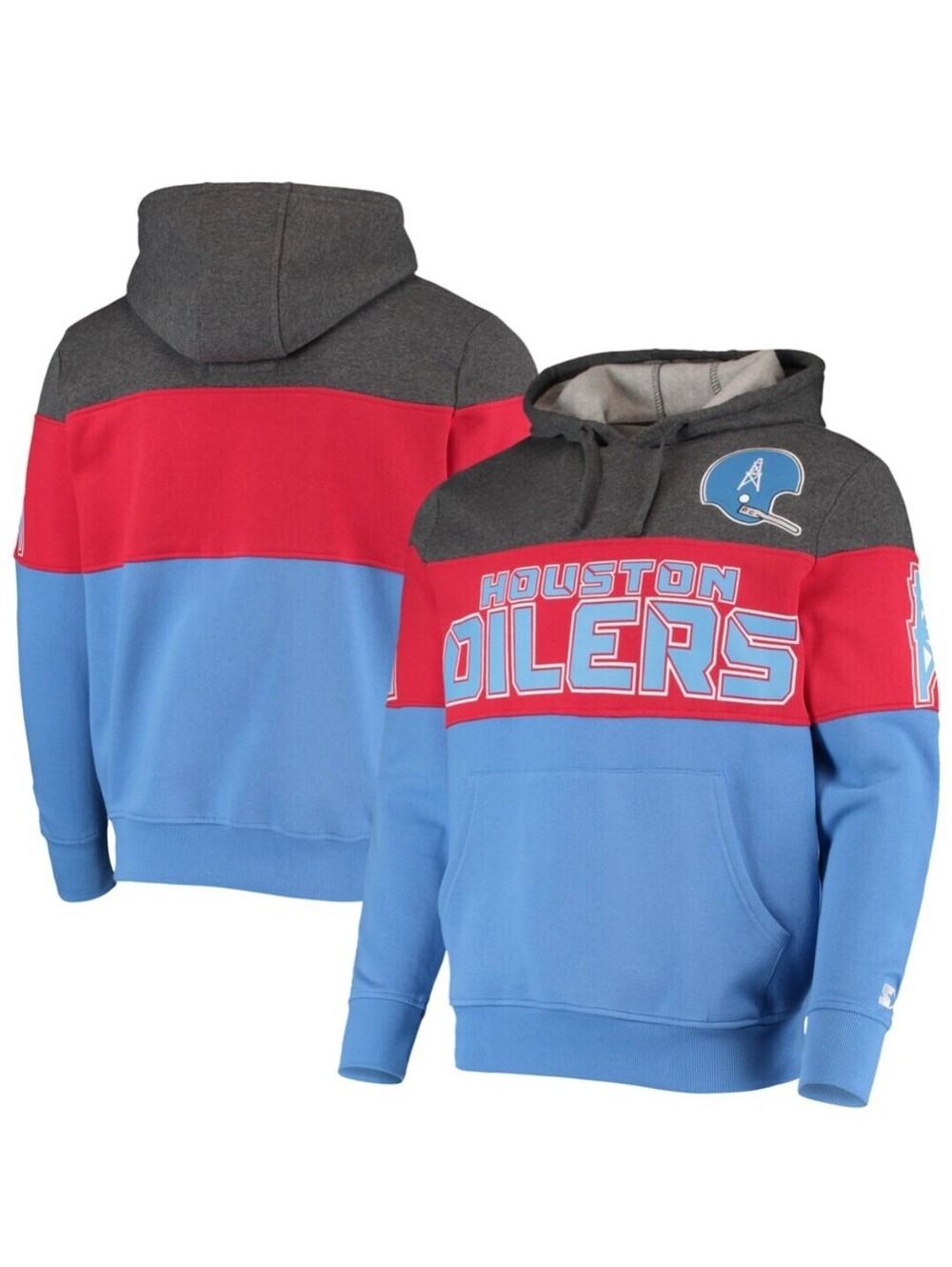 Starter Houston Oilers Throwback Hoodie Sweatshirt Mens Small Tennessee Titans